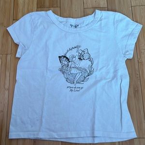 brandy Melville where do you go my love baby tee